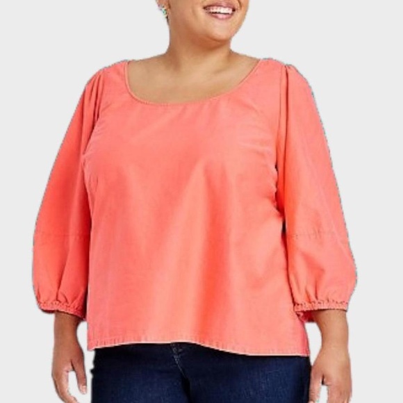 AVA & VIV NWT Coral Long Sleeved Top - Picture 1 of 14